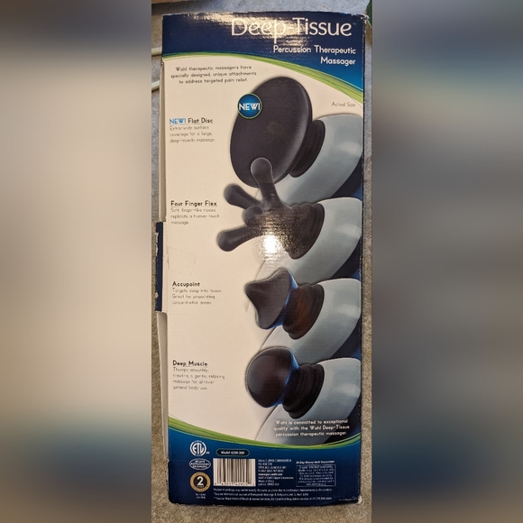 Wahl Deep Tissue Percussion Therapeutic Massager w 4 Attachments - Picture 5 of 14